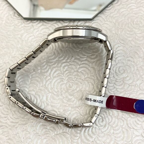 Wenger Swiss Made All Stainless Steel Diver Style Watch Rotating Bezel - Picture 12 of 16